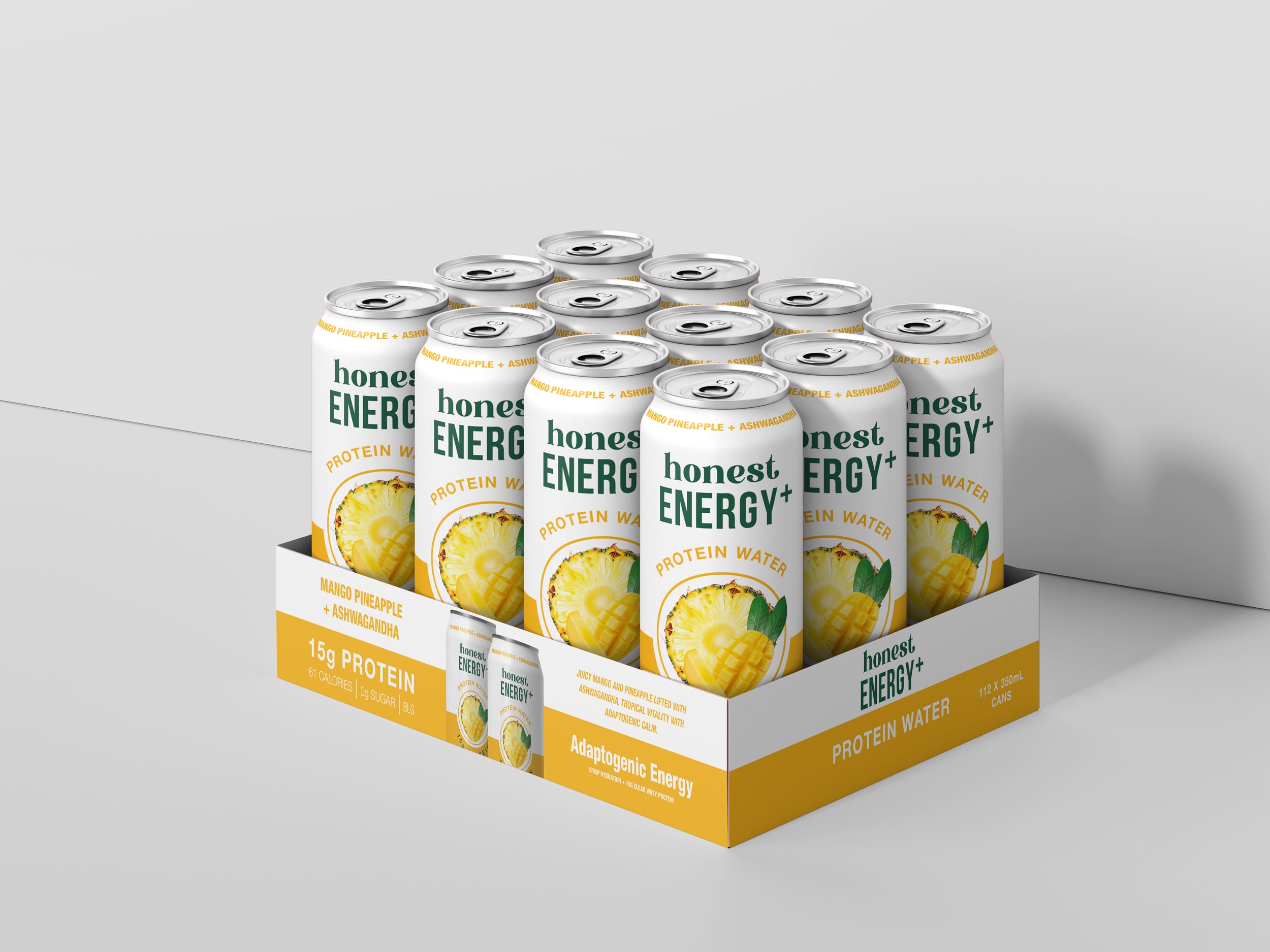 Honest Energy+ Protein Water Mango Pineapple + Ashwagandha