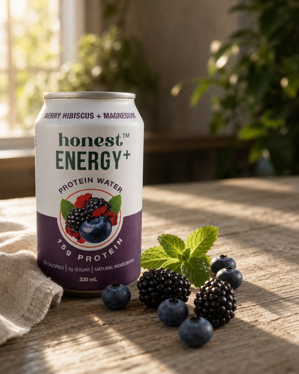 Honest Energy+ Berry Hibiscus + Magnesium — Protein Water