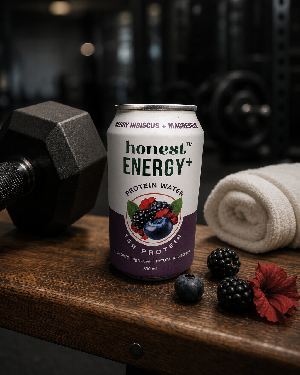 Honest Energy+ Berry Hibiscus + Magnesium — Protein Water