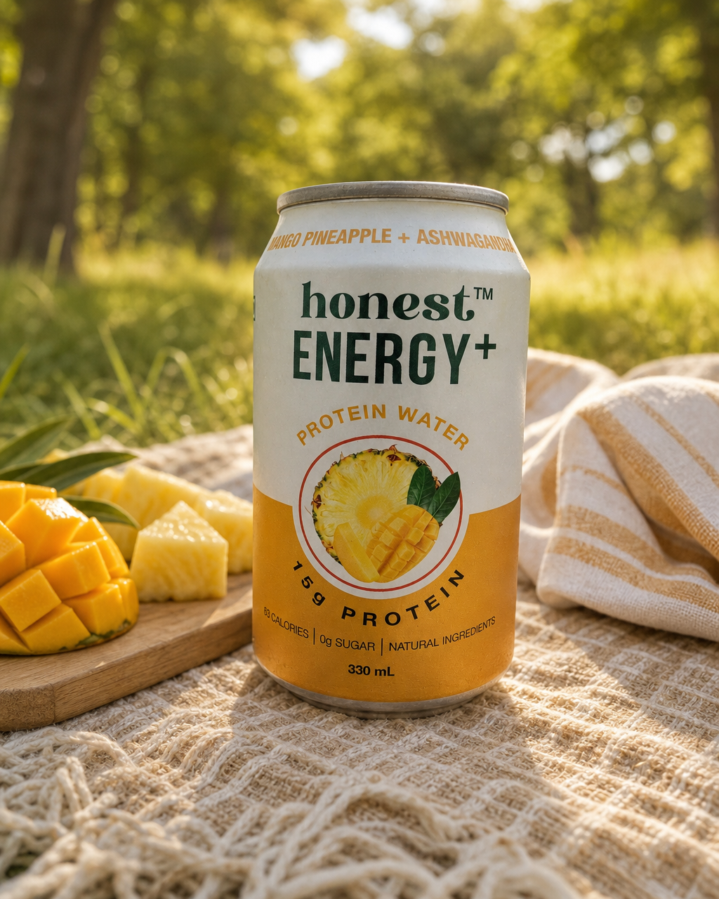 Honest Energy+ Mango Pineapple + Ashwagandha — Protein Water
