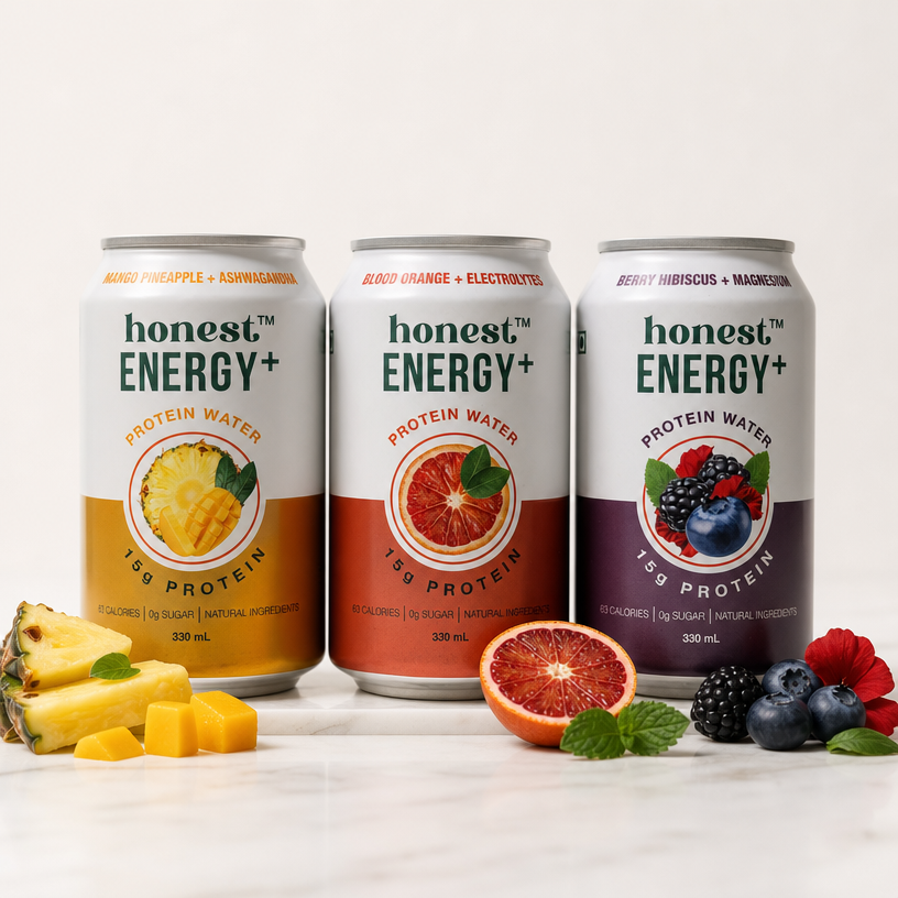 Honest Energy+ Protein Water Variety Pack – 3 Flavors