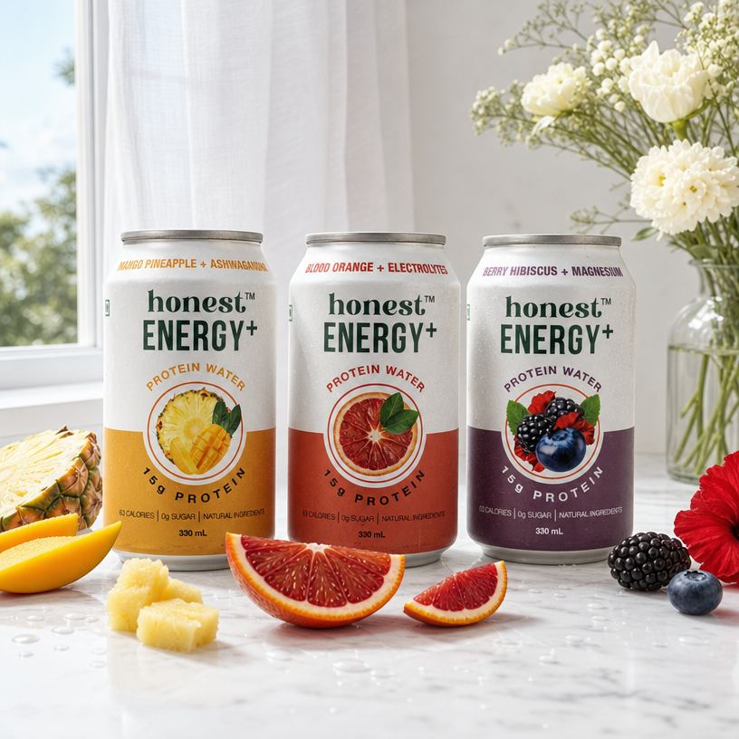 Honest Energy+ Protein Water Variety Pack – 3 Flavors