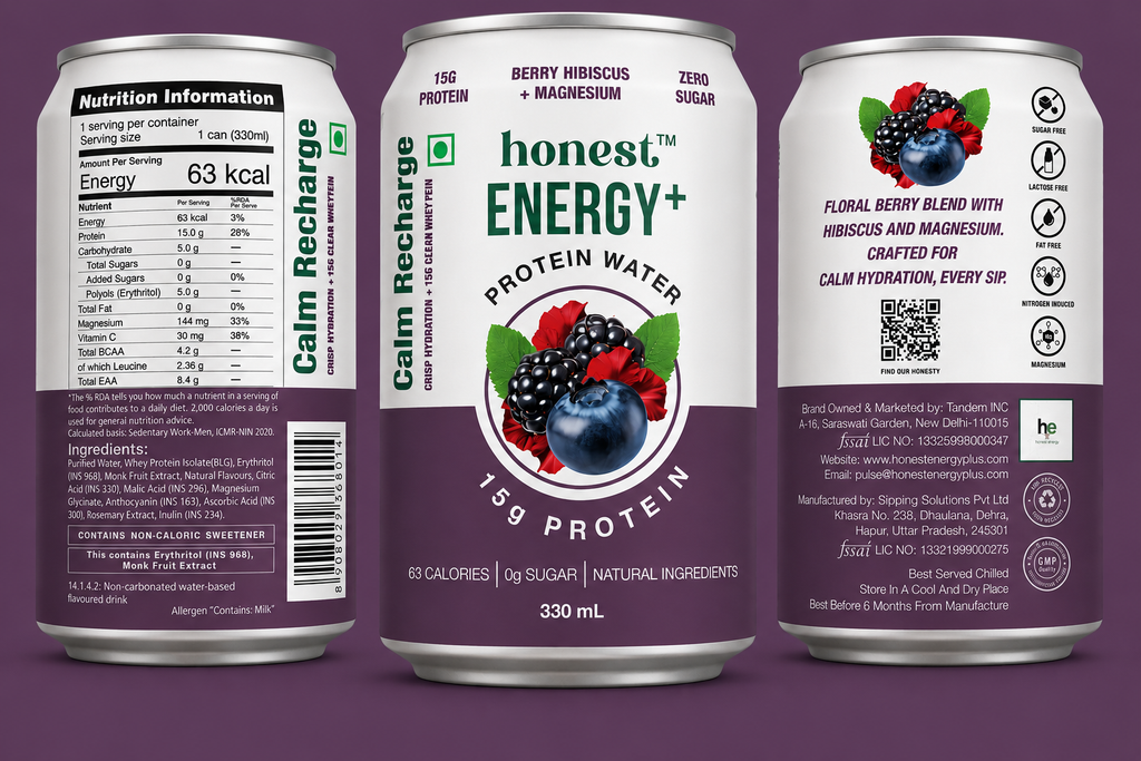 Honest Energy+ Berry Hibiscus + Magnesium — Protein Water