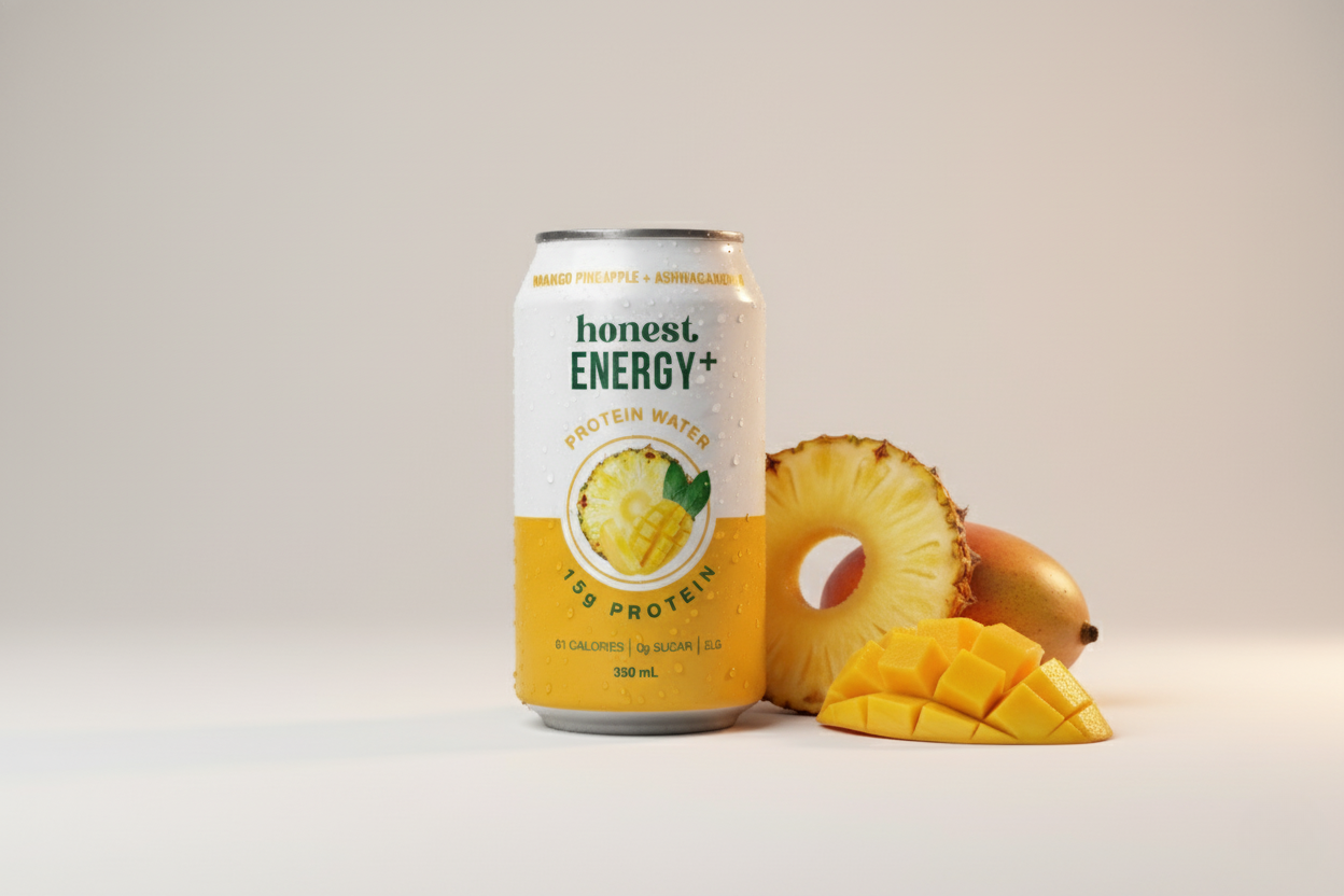 Honest Energy+ Protein Water Mango Pineapple + Ashwagandha