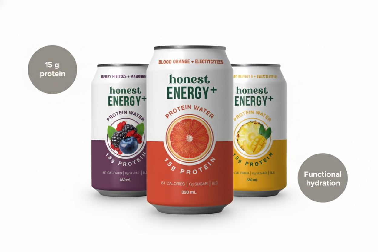 Honest Energy+ Protein Water – Variety Pack