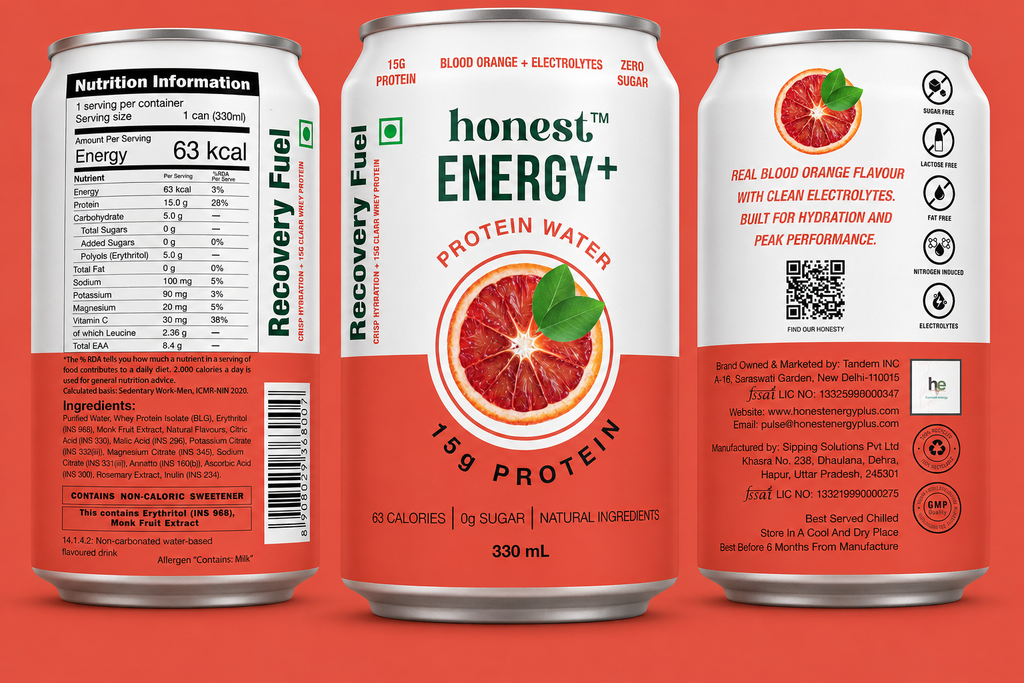 Honest Energy+ Blood Orange + Electrolytes — Protein Water